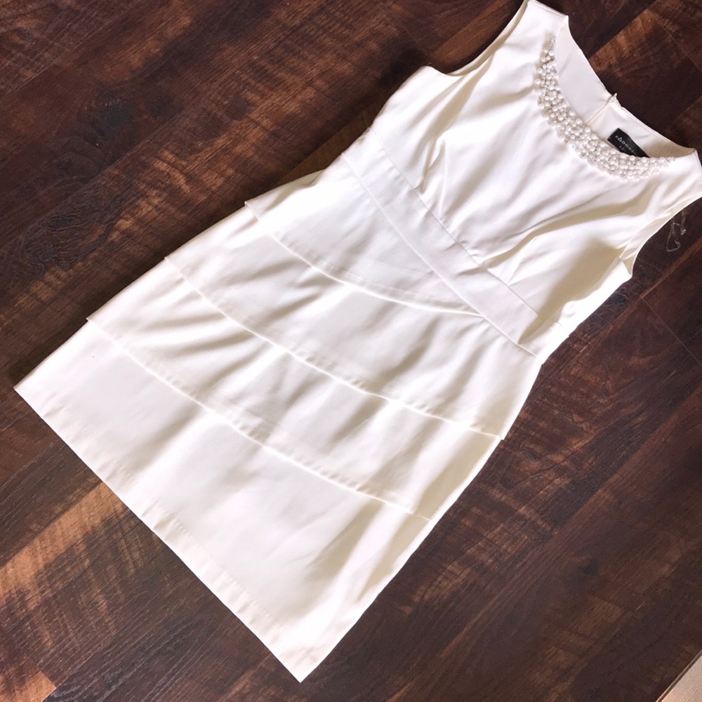 Connected Off-white Sheath Dress Sz 12P